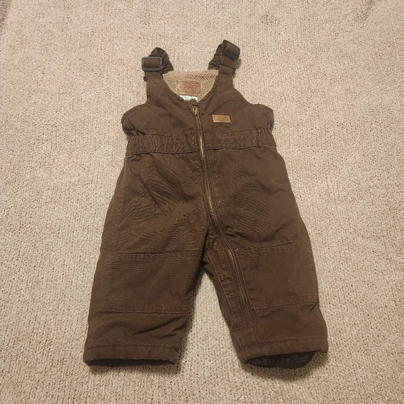 Schmidt workwear for kids overalls brown size 18mos NWOT - Picture 1 of 5